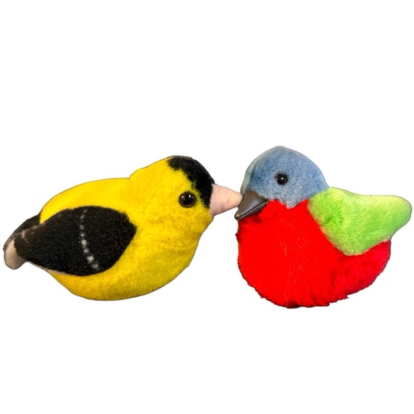 Wild Republic Audubon American Goldfinch & Painted Bunting Lot with sound - Picture 1 of 7